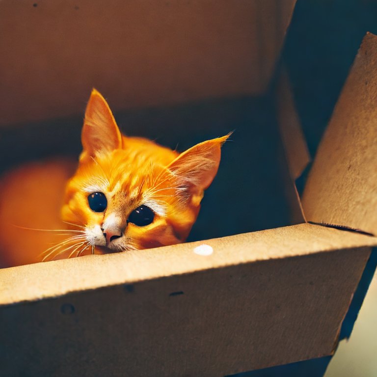 kitten in a cardboard box